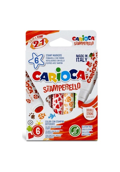 Carioca Stamperello Yıkanabilir Keçeli Kalemi 6 Lı Sku: Zeus8690010337993
