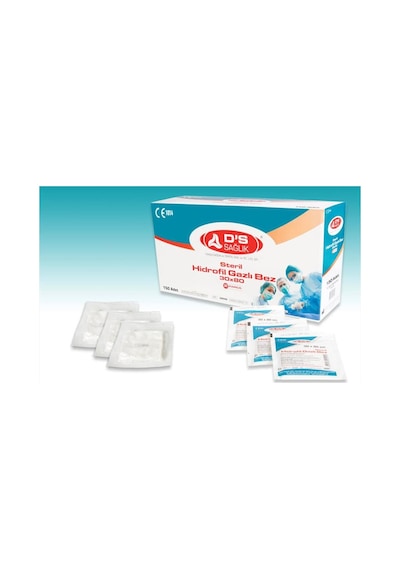 DS Damla Sağlık Steril Gazlı Bez 1 Kutuda 2 Parça 30 x 80 CM 150 Paket