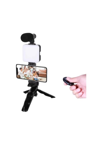 Northcity Led Işıklı Mikrofonlu Vlog Telefon Tutucu Seti - Yeni Nesil Kamera Kiti