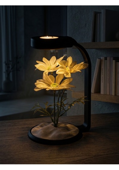 Moonlamp Beyaz Papatya Dekoratif Hediyelik Lamba