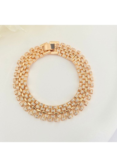 Hasır Bileklik Kuyumcu Model Zirkon Taşlı Çelik Kararmaz Xuping Vip Seri Yüksek Kalite Rose Gold