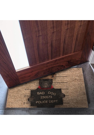 Tr Kapı Önü Paspası - Modern Ve Şık Kapı Paspası Ev, Ofis Ve Dış Mekân Kullanımı İçin Bad Dog 45x65 Genel