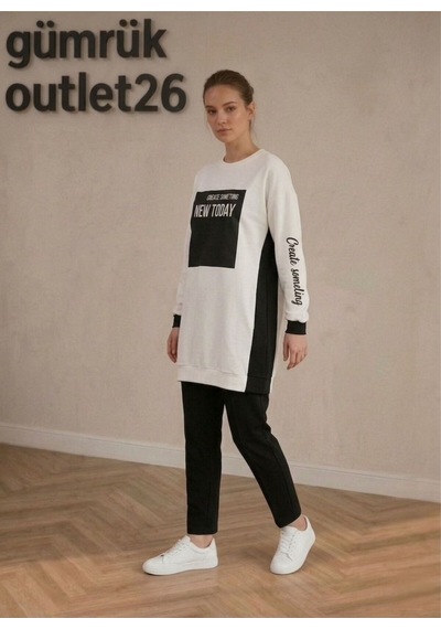 Basicpark Kadın Sweatshırt Beyaz