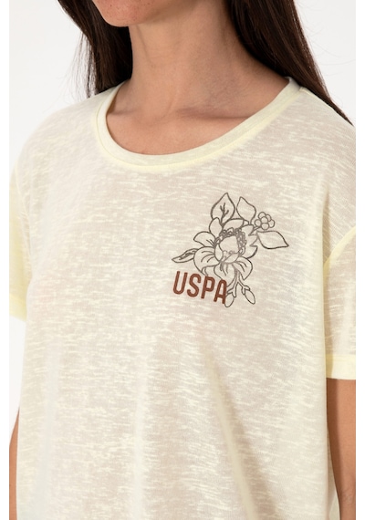 U.S. Polo Assn. Kadın Limon Bisiklet Yaka Tişört 50299755-VR035