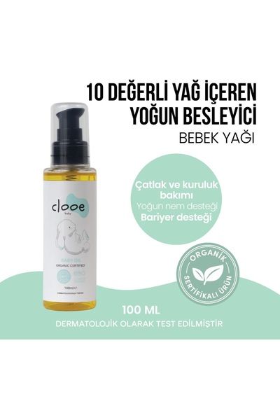 Talk İçermeyen Göz Yakmayan Yenidoğan Uyumlu Organik Sertifikalı Bebek Bakım Seti Pudra + Bebek Yağı + Şampuan 3'lü Avantajlı Set