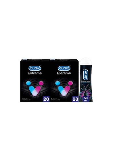 Durex Extreme  Prezervatif 2 x 20'li + Extreme Jel 50 ML
