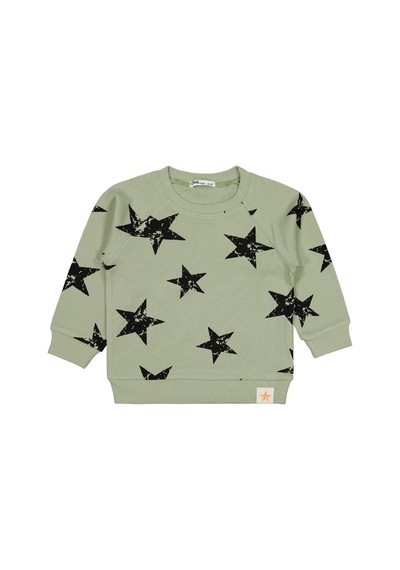 Civil Boys Yıldız Empirme Baskılı 2-5 Yaş Sweatshirt - Haki