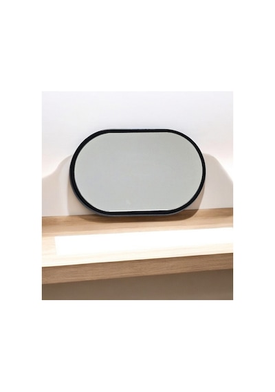Ant Home Masa Aynası, Çerçeveli Ayna, Duvar Aynası, Minyatür 40x25 Cm Siyah