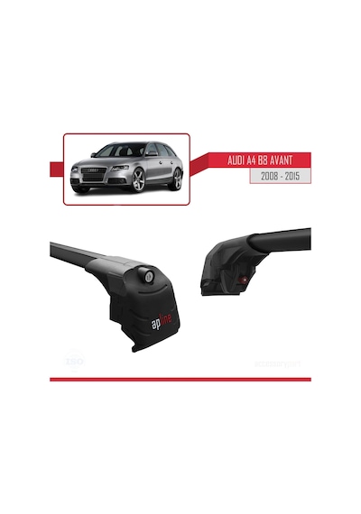 Audi A4 B8 Avant 2008-2015 Arası İle Uyumlu Ace-2 Ara Atkı Tavan Barı Siyah
