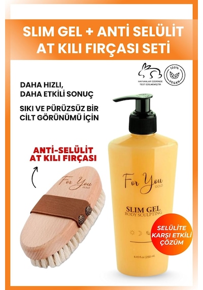 Slim Jel Inceltici-sıkılaştırıcı-bölgesel Incelme-çatlak Ve Selülit Krem-at Kılı Fırçası