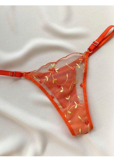 La Linaa Flora Portakal Kadın Bralet Takım-turucu Turuncu