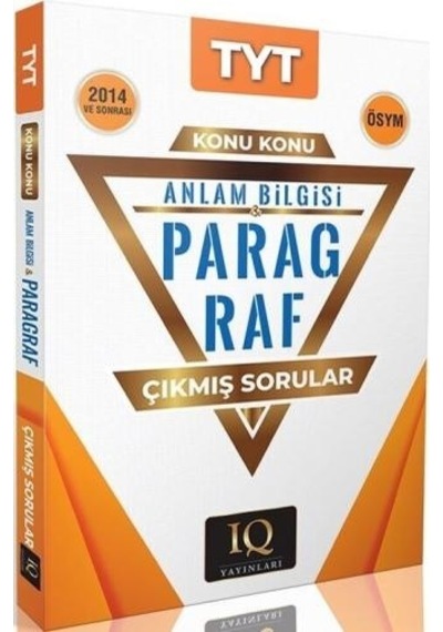Iq Yayınları Tyt Paragraf Çıkmış Sorular 2014 Ve Sonrası