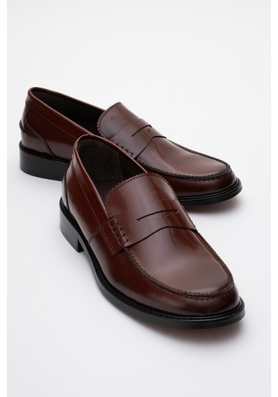 Dericlub Erkek Klasik Rugan Deri Loafer Gerçek Deri Cr 2655 Taba