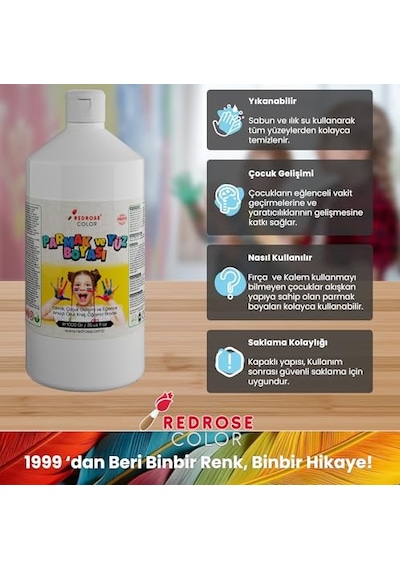 Beyaz Parmak Boyası 1000 Gr 0,15 L