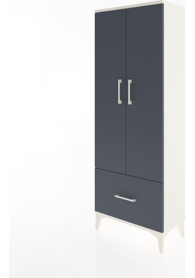 Arges Dolap 4 Raflı Tek Çekmeceli 2 Kapaklı 60x30x163 Aytaşı-... Aytaşı