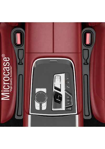 Microcase Araç İçi Koltukarası Eşya Malzeme Telefon Tutucu Saklama Organizatör Sağ Sol Set Bordo- Al5287