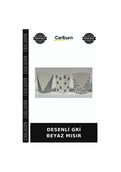 Özel Seri Desenli Gri Beyaz Mısır Sunum Eşyası Saklama Kabı +3