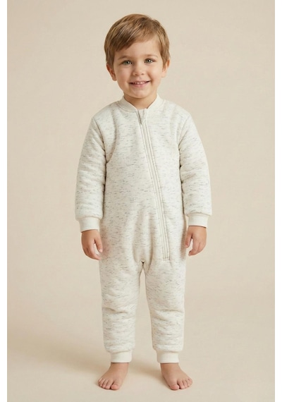 Zeyland Unisex Çocuk Elyaf Dolgulu Uyku Tulumu - Beyaz Beyaz