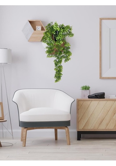 Yapay Çiçek Saksıda Sarkan Yeşil Fare Kulağı Şimşir Yapay Sarmaşık Pastel 50cm