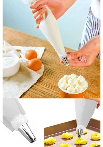 Krema Sıkma Torbası Seti 9 Parça Pasta Krema Kek Süsleme Torbası