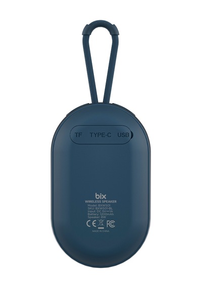 Bix Bxws01 Bluetooth 6.0 Ipx4 Suya Dayanıklı 8w Taşınabilir Hoparlör Microsd & Usb Destekli Speaker Mavi
