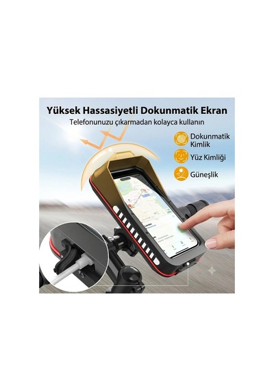 Su Geçirmez Motosiklet, Bisiklet Ve Scooter Telefon Tutucu 360 Döner Stand Çok Renkli