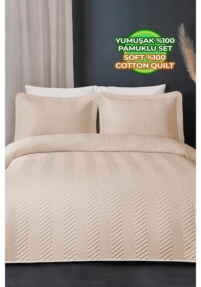 Evlen Home Ross %100 Pamuk Yatak Örtüsü Pike Takımı Çift Kişilik Kapitone Çizgili Günlük Yıkanabilir Bej Bej Evlen Home Ross %100 Pamuk Yatak Örtüsü Pike Takımı Çift Kişilik Kapitone Çizgili Günlük Yıkanabilir Bej Bej