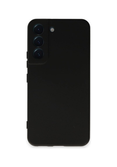 Galaxy S22 İle Uyumlu Kapak Kamera Korumalı Içi Kadife Lansman Silikon Kılıf - Siyah 50 x 22