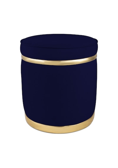 Zerafet Gold Kaplama Luxery Puf-mavi Babyface Kumaş Pofuduk Oturma Pufu&makyaj Pufu&bench