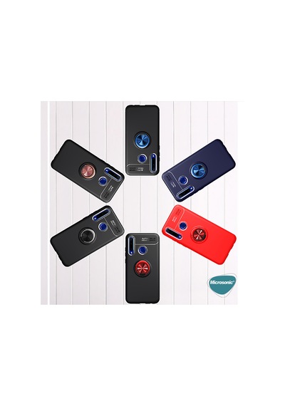 Microsonic Huawei P40 Lite E Kılıf Kickstand Ring Holder
