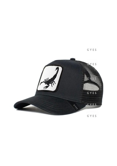 Caxis Spor Hayvan Figürlü Şapka Unisex Arkadan Ayarlanabilir Siyah Akrep