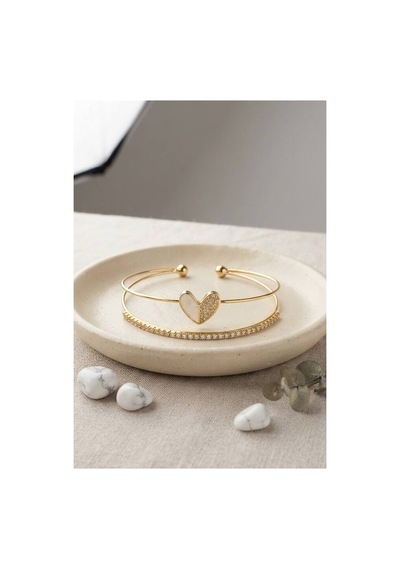 Gold Renk Model Zirkon Taşlı Kadın Bileklik Tj-bb8884 Evimdeyokyok