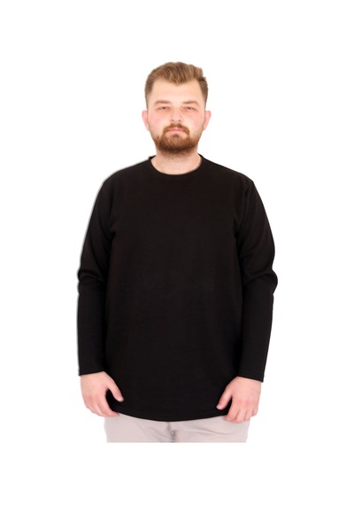 Mode Xl Büyük Beden Erkek Bisiklet Taka Sweatshirt İnterlok Pike U22464 Siyah Siyah Mode Xl Büyük Beden Erkek Bisiklet Taka Sweatshirt İnterlok Pike U22464 Siyah Siyah