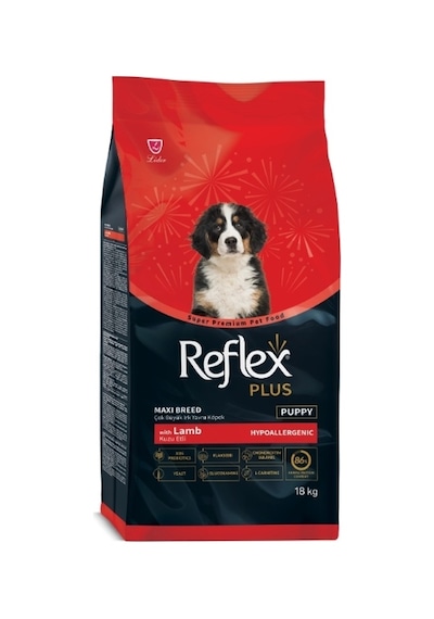 Reflex Plus Büyük Irk Kuzu Etli Ve Pirinçli Yavru Köpek Maması 18 Kg