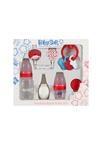 Baby Soft Yenıdogan Bebek Hedıye Setı - Kırmızı