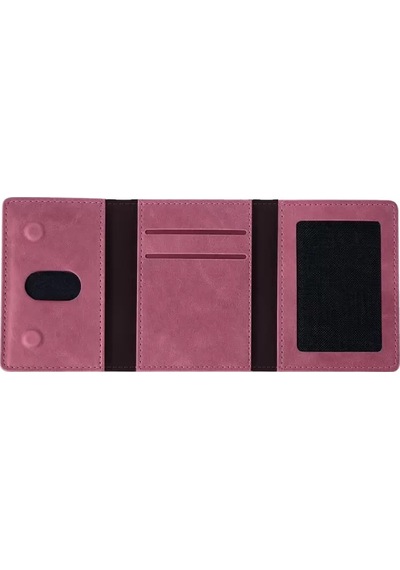 Modamizo Mey İthalat Tema Magsafe Deri Kartlık - Pembe