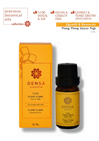 Densa Essential %100 Saf & Doğal Ylang Ylang Uçucu Yağı 10 Ml