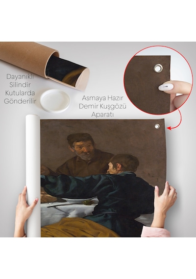 Diego Velázquez - Emmaus'ta Akşam Yemeği Duvar Örtüsü - The Supper At Emmaus-7145
