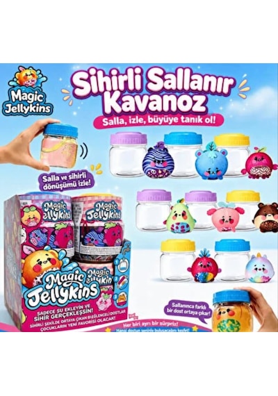 Magic Jellykins Sürpriz Peluş Sihirli Dönüşüm Kavanozu 02 - Çok Renkli