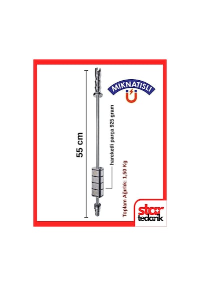 Pdr Kaporta Göçük Düzeltme Tokmağı Mıknatıslı 55cm Metal Uç 1,50 Kg