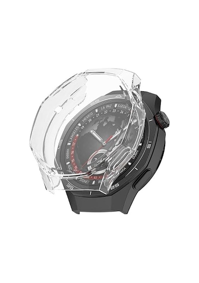 Forzacase Huawei Watch Gt5 Pro 42mm İle Uyumlu Önü Kapalı Ekran Korumalı Silikon Kılıf - Fc010 Şeffaf
