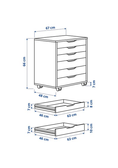 Keson, Çalışma Dolabı 67x66 Cm, Venge Renk Tekerlekli Ofis Dolabı