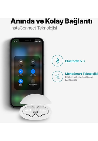 Ttec 2KM153B AirBeat BUZZ1  Buzz Gerçek Kablosuz TWS Bluetooth Kulaklık