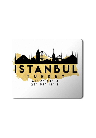 İstanbuk Türkiye Koordinatlar Baskılı Mousepad Mouse Pad