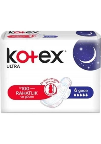 Kotex Ultra Gece Ped 6 Adet
