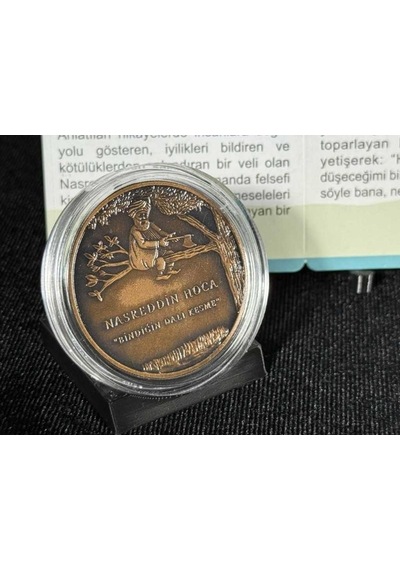 Darphane 2018 Nasreddin Hoca Hatıra Parası Masal Kahramanları Serisi No:4 Bindiğin Dalı Kesme Bronz Hatıra Parası Sertifikalı