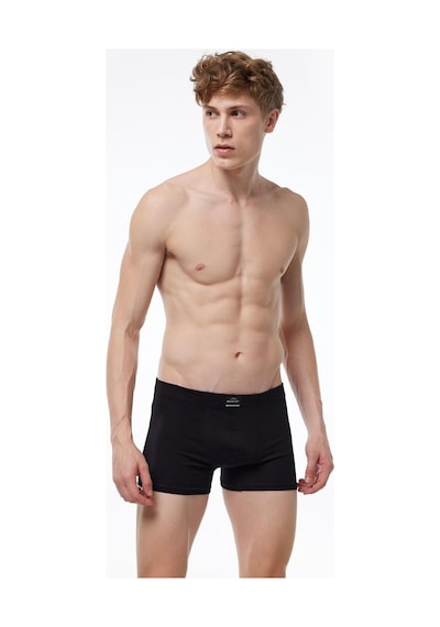 Malabadi 074 Erkek Likralı Boxer-Siyah