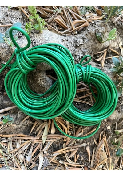 Aymen Çiçekçilik 2 Adet Fidan Bağlama İpi 10 Metre - 3 Mm Toplam 20 Metre Sera İpi Fide Bağ D