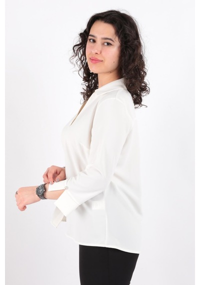 Ayhan 81834 Kadın Gömlek 81834-174-R0462 Ekru