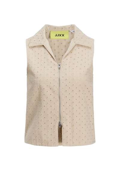 Jack & Jones Kadın Gömlek Yaka Fermuar Kapamali Bluz - Selma - 12277424 Fog